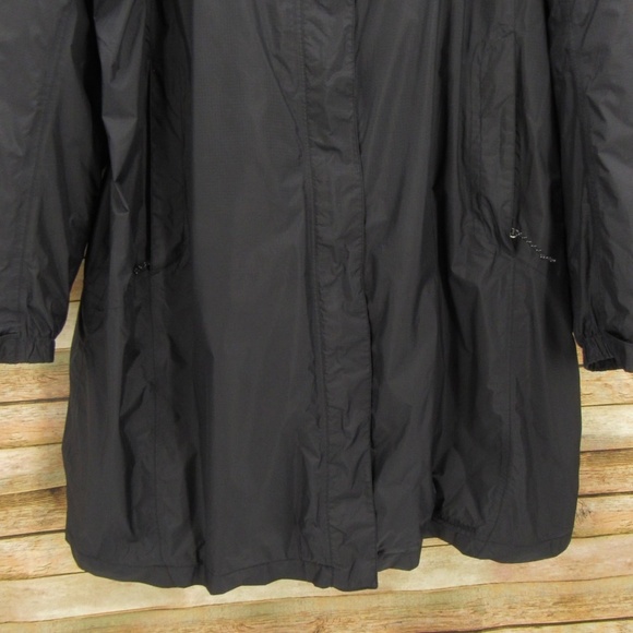 L.L. Bean Black Zipper/Velcro Hooded Windbreaker Mid-Length Men's Jacket - Picture 2 of 16
